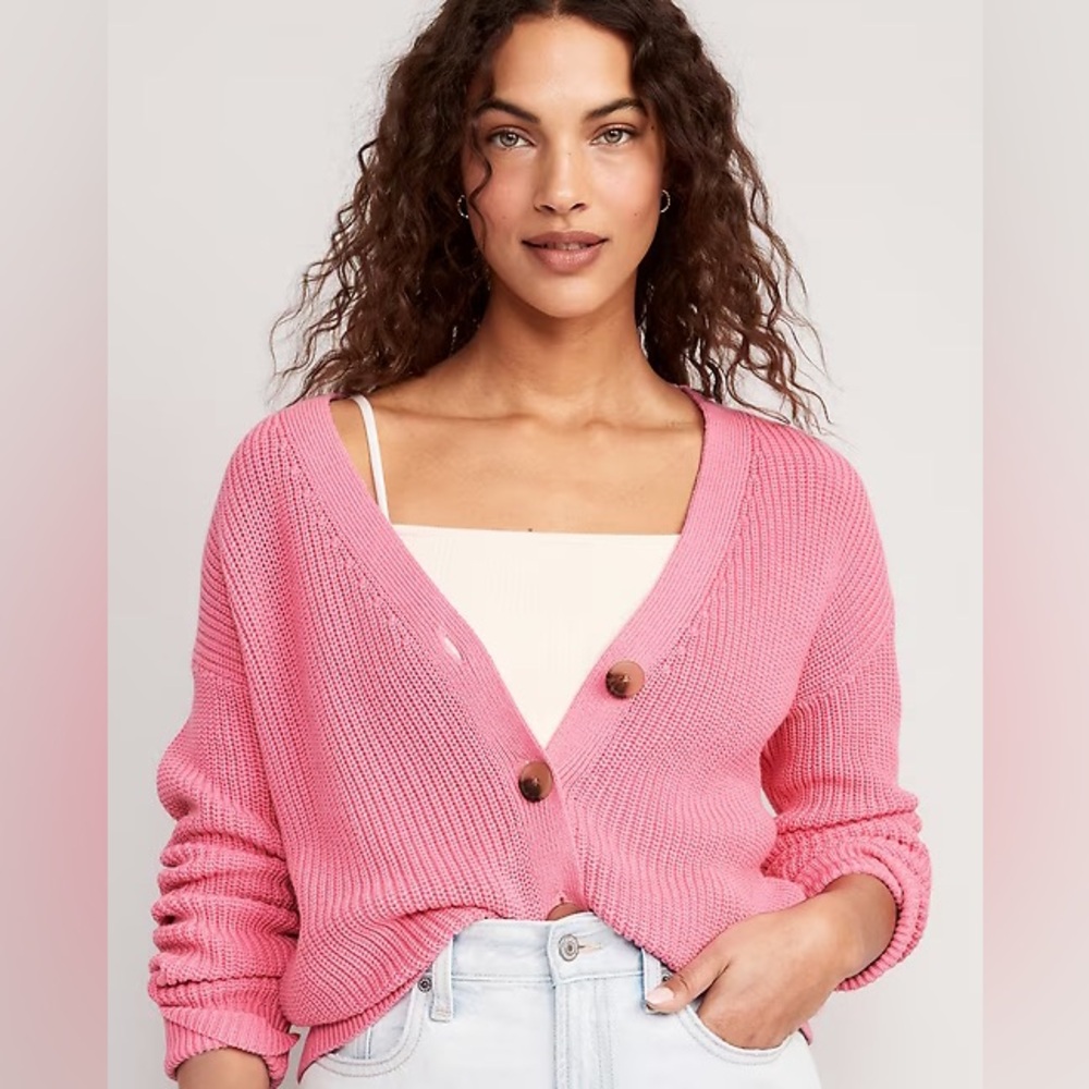 🌸Pink Button-Up Women's Sweater Old Navy